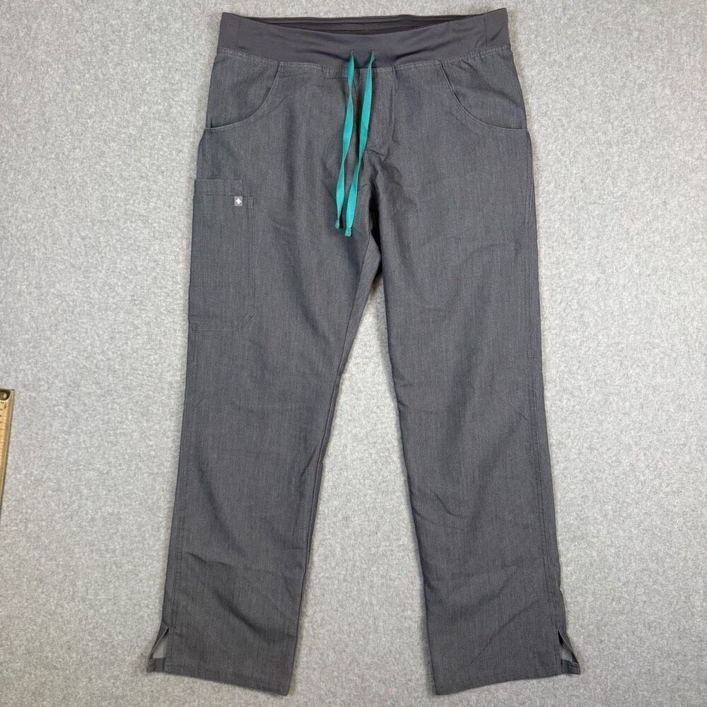 Figs Women's Size Medium Gray Technical Collection Scrubs Ankle Length Nursing